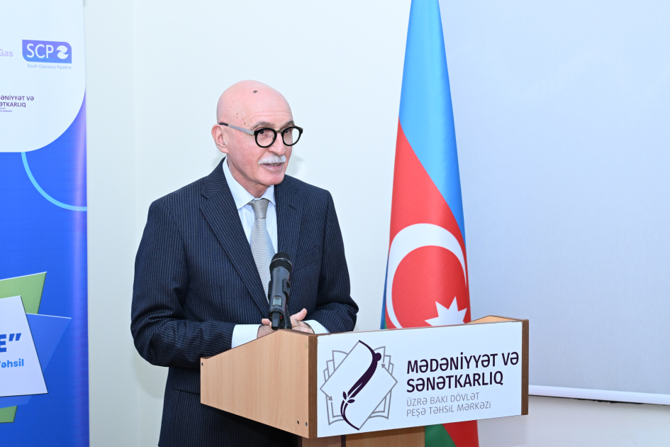 Alyona Əliyeva Mədəniyyət və Sənətkarlıq üzrə Bakı Dövlət Peşə Təhsili Mərkəzində inklüziv təlim və tədris mərkəzinin açılışında iştirak edib (FOTO)
