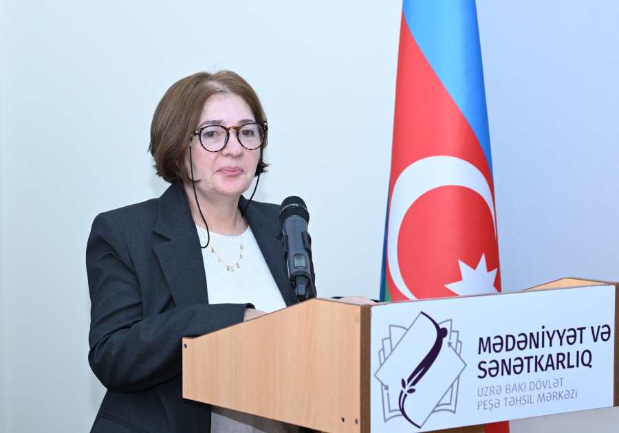 Alyona Əliyeva Mədəniyyət və Sənətkarlıq üzrə Bakı Dövlət Peşə Təhsili Mərkəzində inklüziv təlim və tədris mərkəzinin açılışında iştirak edib (FOTO)