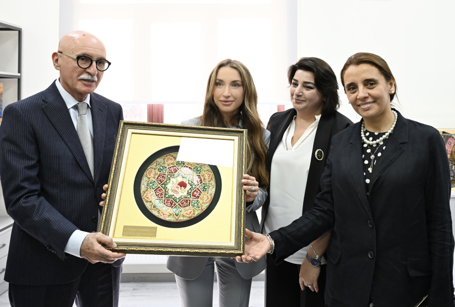 Alyona Əliyeva Mədəniyyət və Sənətkarlıq üzrə Bakı Dövlət Peşə Təhsili Mərkəzində inklüziv təlim və tədris mərkəzinin açılışında iştirak edib (FOTO)