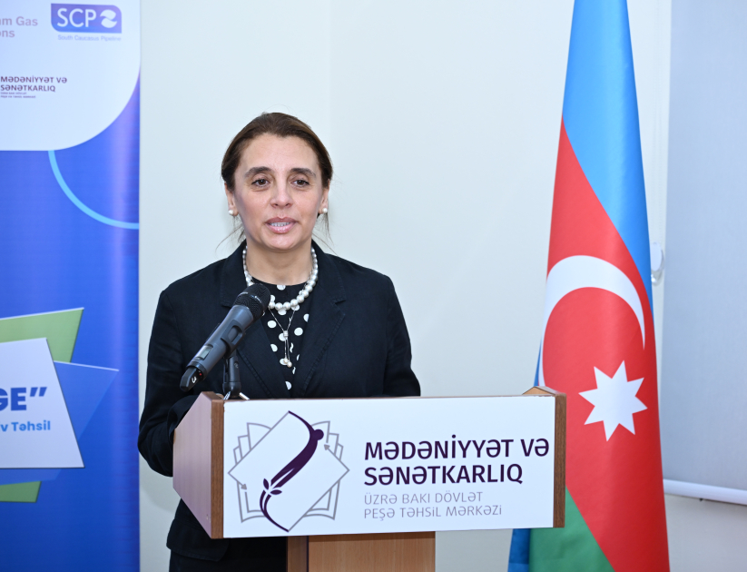 Alyona Əliyeva Mədəniyyət və Sənətkarlıq üzrə Bakı Dövlət Peşə Təhsili Mərkəzində inklüziv təlim və tədris mərkəzinin açılışında iştirak edib (FOTO)