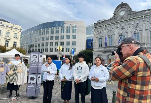 Azərbaycanlı itkin ailələri Avropa Parlamenti qarşısında etiraz aksiyası keçirib (FOTO)