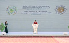 Heydər Əliyev Fondunun vitse-prezidenti Leyla Əliyeva Aşqabadda MAMA “Ana təbiət” beynəlxalq incəsənət sərgisinin açılışında iştirak edib (FOTO)