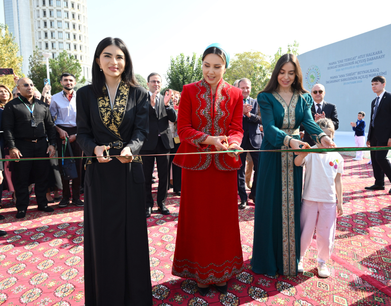 Heydər Əliyev Fondunun vitse-prezidenti Leyla Əliyeva Aşqabadda MAMA “Ana təbiət” beynəlxalq incəsənət sərgisinin açılışında iştirak edib (FOTO)
