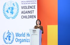 Heydər Əliyev Fondunun vitse-prezidenti Leyla Əliyeva Səmərqənddə Uşaqların rifahına investisiya mövzusunda Ümumdünya Sammitinin açılış mərasimində iştirak edib (FOTO)