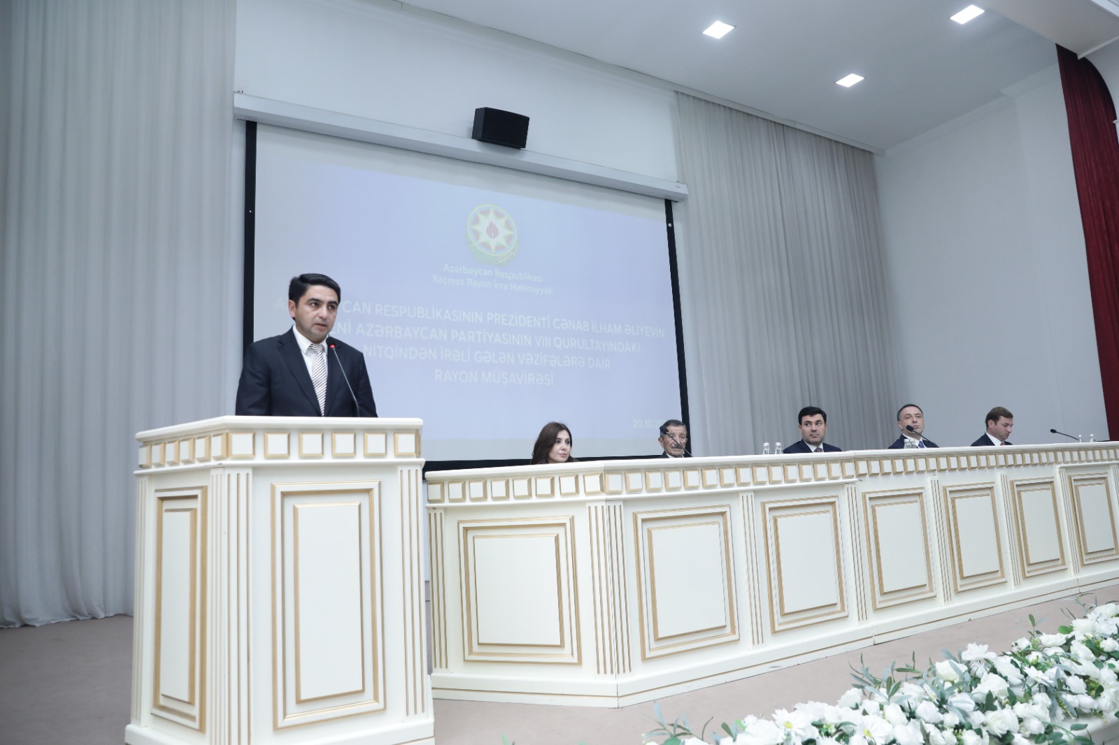 Xaçmazda YAP-ın VIII Qurultayında Prezident İlham Əliyevin nitqindən irəli gələn vəzifələrə dair müşavirə keçirilib (FOTO)