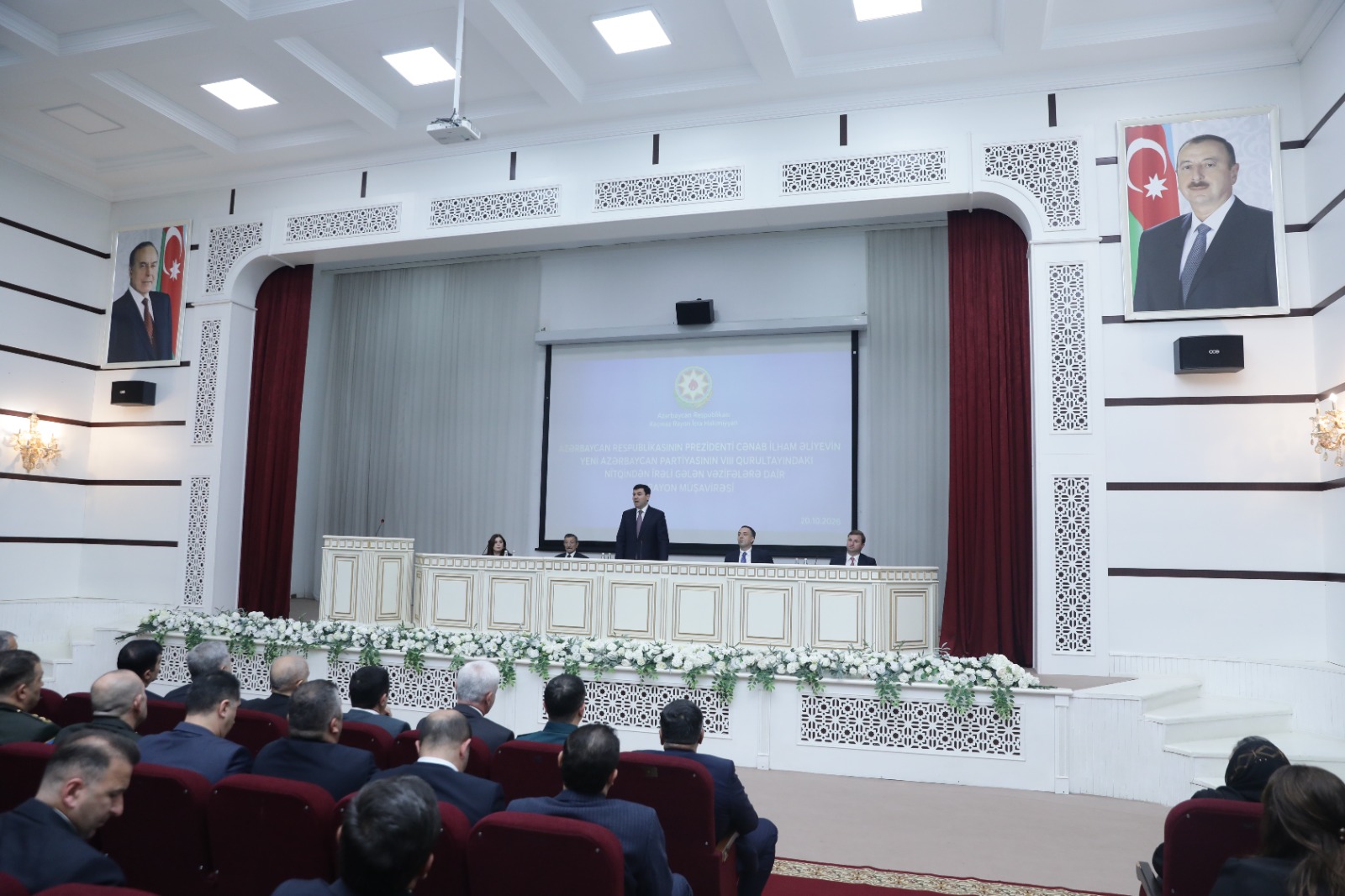 Xaçmazda YAP-ın VIII Qurultayında Prezident İlham Əliyevin nitqindən irəli gələn vəzifələrə dair müşavirə keçirilib (FOTO)