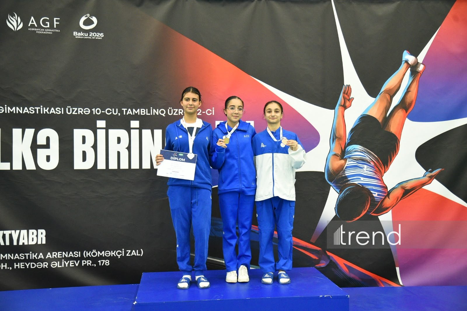 Batut gimnastikası və tamblinq üzrə ölkə birinciliyi keçirilib (FOTO)