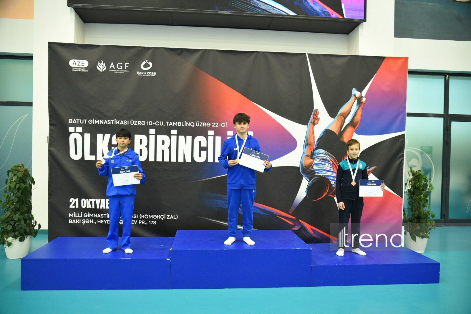 Batut gimnastikası və tamblinq üzrə ölkə birinciliyi keçirilib (FOTO)