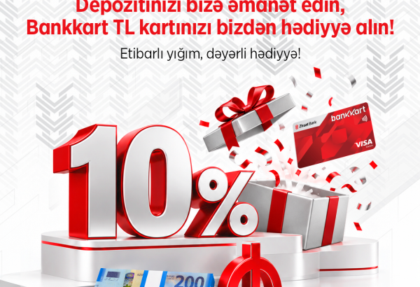 "Yüksək gəlir hələ başlanğıcdır – TL kart hədiyyəsi də Ziraat Bank Azərbaycandan!”