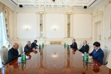 Azərbaycan Prezidenti İlham Əliyev Hindistanın xarici işlər nazirini qəbul edib (FOTO)