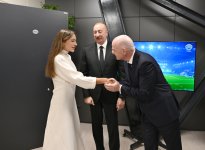 Canni İnfantino Prezident İlham Əliyevə xatirə hədiyyələri təqdim etdi (FOTO)