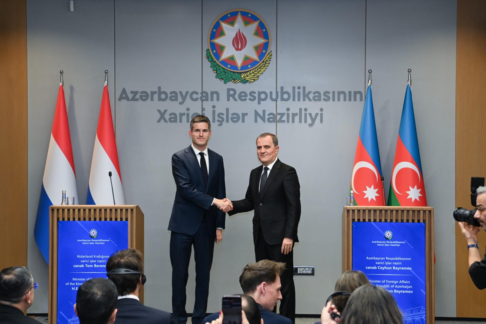 Azərbaycan və Niderland siyasi və iqtisadi əməkdaşlığı genişləndirməyi müzakirə ediblər (FOTO)