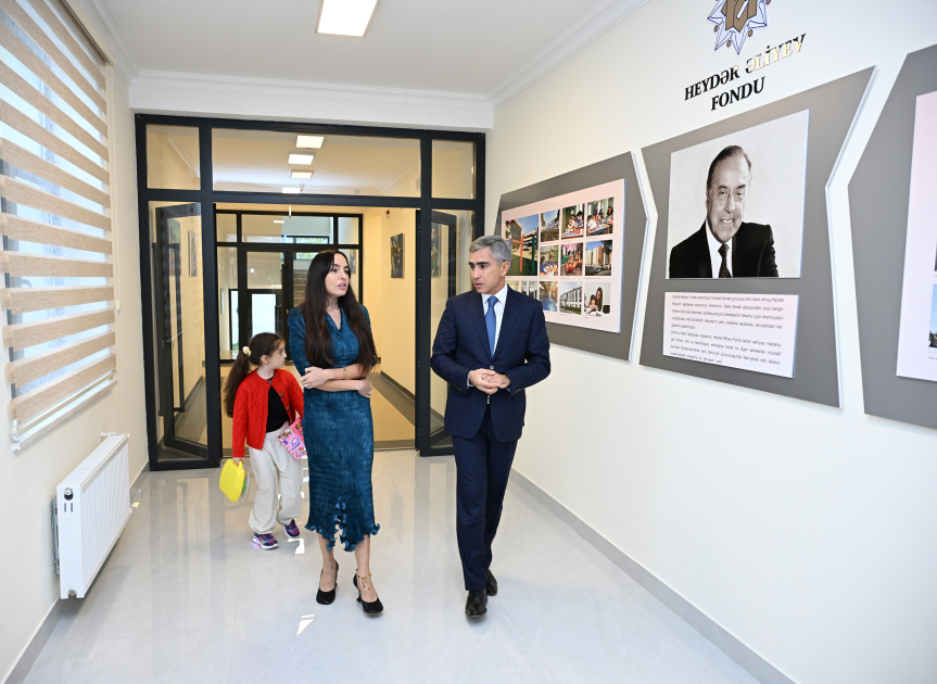 Leyla Əliyeva və Alyona Əliyeva Xınıslı körpələr evi-uşaq bağçasının açılışında iştirak ediblər (FOTO)