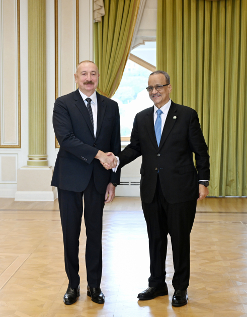 Prezident İlham Əliyev İslam Əməkdaşlıq Təşkilatının baş katibini qəbul edib (FOTO)