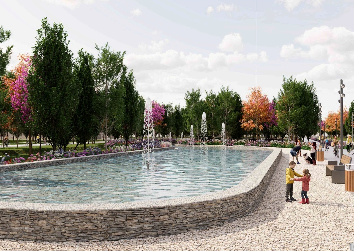 Bakının mərkəzində yeni park salınır (FOTO)