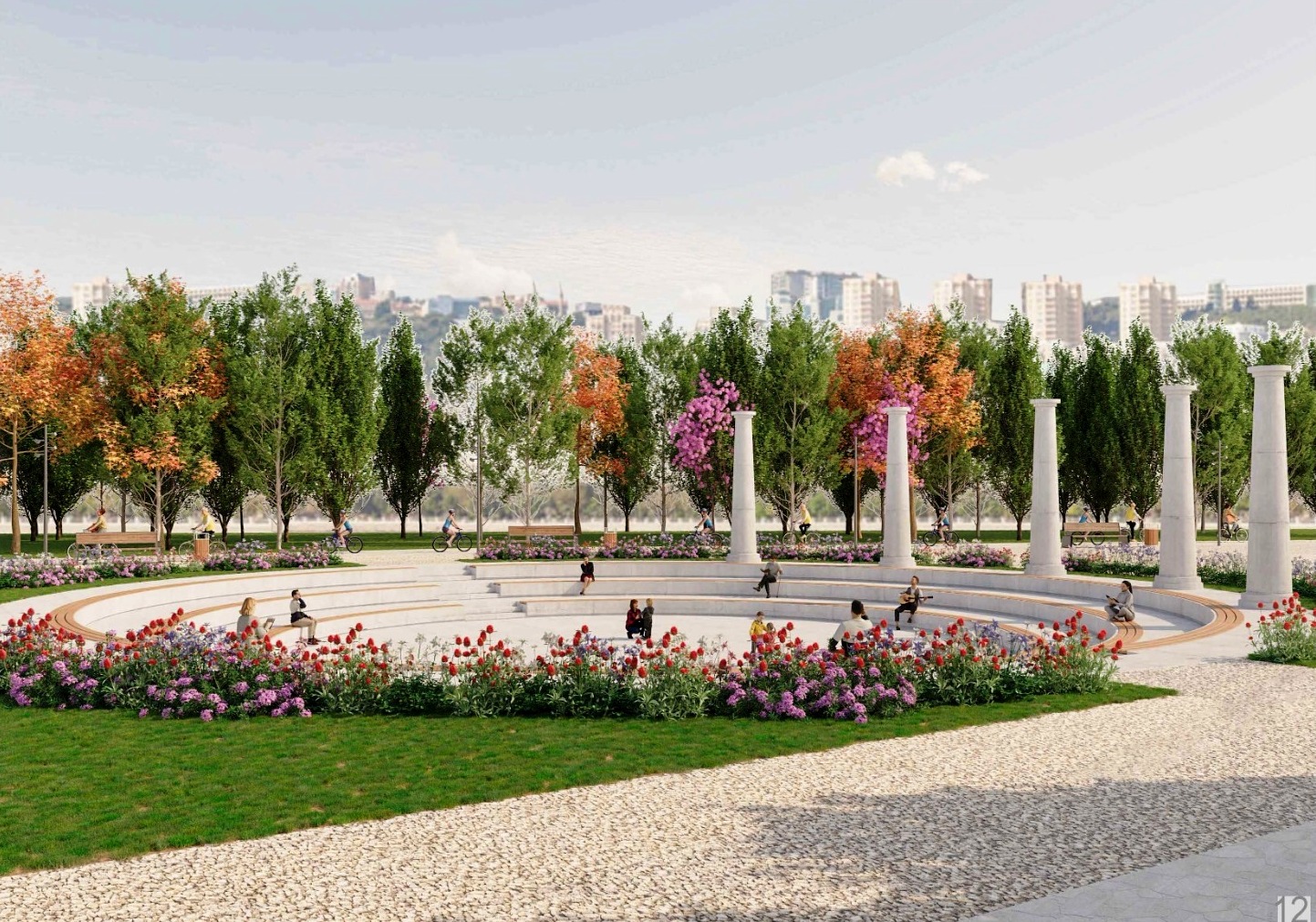 Bakının mərkəzində yeni park salınır (FOTO)