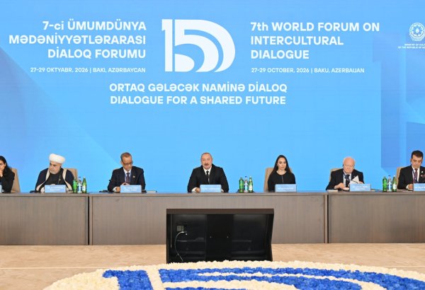 Prezident İlham Əliyev VII Ümumdünya Mədəniyyətlərarası Dialoq Forumunun açılışında iştirak edib (FOTO/VİDEO) (YENİLƏNİB)