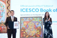 Heydər Əliyev Fondunun vitse-prezidenti Leyla Əliyeva ICESCO-nun “Sülh kitabı”nın Azərbaycana həsr edilən III nəşrinin təqdimatında iştirak edib (FOTO)