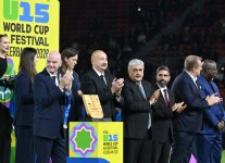 Prezident İlham Əliyev “FIFA U-15 World Cup and Festival”ın final matçını izləyib, mükafatlandırma mərasimində iştirak edib (FOTO)